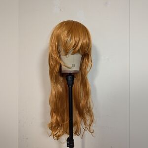 Longer yellow blonde costume wig